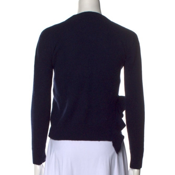 Derek Lam 10 Crosby Denim Wool Felted Ruffle Sweater- Sz. XS - Picture 2 of 9